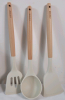 New 4-Piece Carote Kitchen Wares non-stick four egg frying pan, one ladle, two spatulas (granite colour) - 4