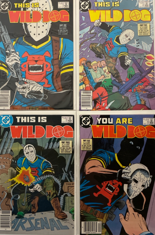 4 Dc Comics | this is WILD DOG | #1-4 Complete Run | All Comics Bagged and Boarded | Very Good or Higher Ungraded Condition