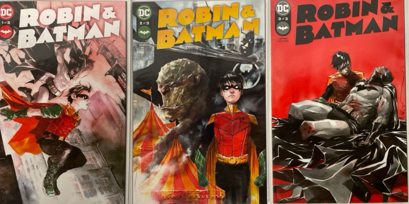 3 DC Comics | Robin & Batman | #1-3 Complete Run | All Comics Bagged and Boarded | Very Good or Higher Ungraded Condition