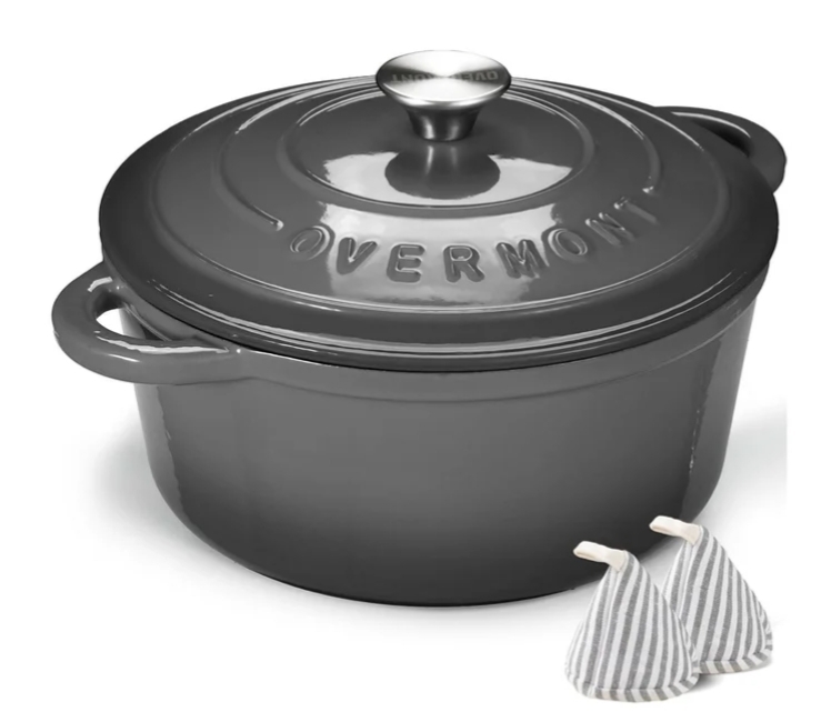 New Overmont Cast Iron Dutch Oven. 24cm Size. Retails for $90