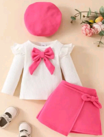 New sz 3-4Y Girls Outfit - Top, Skirt & Hat