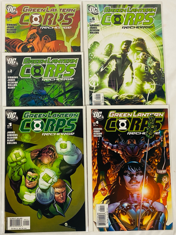 [Complete Run] 5 DC Green Lantern Corps Recharge Comics (2005-2006) Issues #1-5