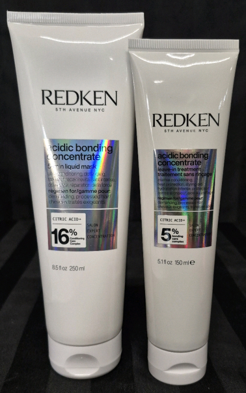 [See Desc] 2 Redken Hair Care Acidic Bonding Liquid Hair Mask 250mL & Leave-in Hair Treatment 150mL