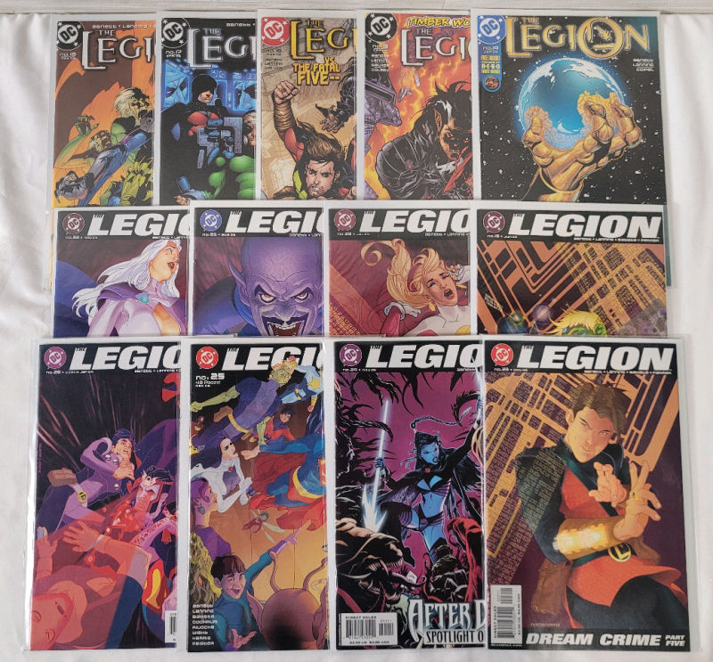DC Comics 2001 The Legion No.14 - No.26 , Consecutive Run . Very Fine Ungraded Condition . See lots #8 & #165t