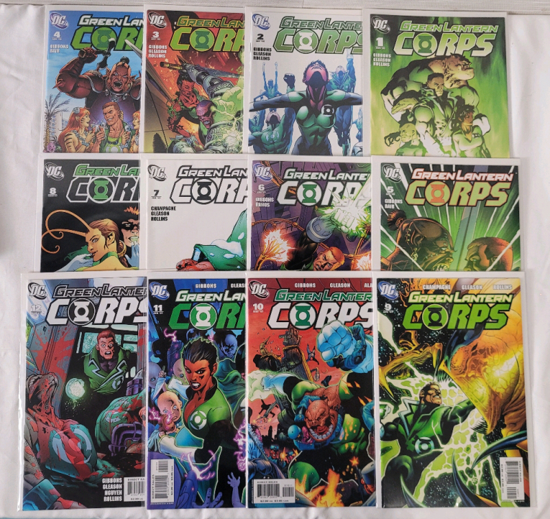 DC Comics 2006 Green Lantern Corps No.1 - No.12 , Consecutive Run . Very Fine Ungraded Condition