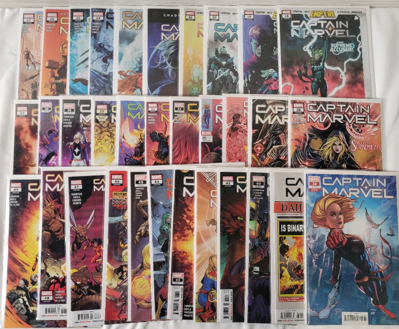 Marvel Comics 2019 Captain Marvel No.18 - No.49 , Consecutive Run . Very Fine Ungraded Condition