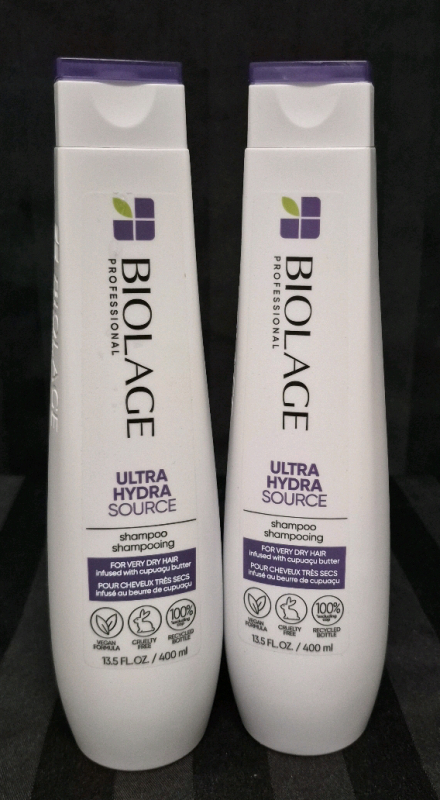 [See Desc] 2 Biolage Ultra Hydra Source Shampoo 400mL For Very Dry Hair