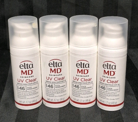 [See Desc] 4 Elta MD UV Clear SPF 46 Face Sunscreen Calms and Protects Skin Prone to Acne and Rosacea 48g Exp 05/2026 - 05/2027