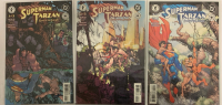 3 DC Comics | Superman Tarzan #1-3 Complete Run | All Comics Bagged and Boarded | Very Good or Higher Ungraded Condition