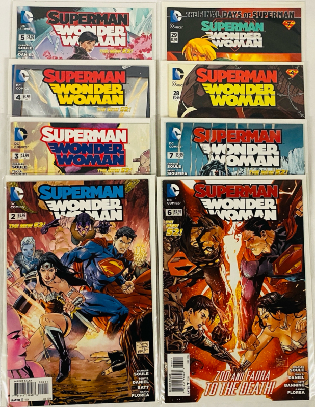 8 DC Superman Wonder Woman Comics (2014) Issues #2-7, 28, 29