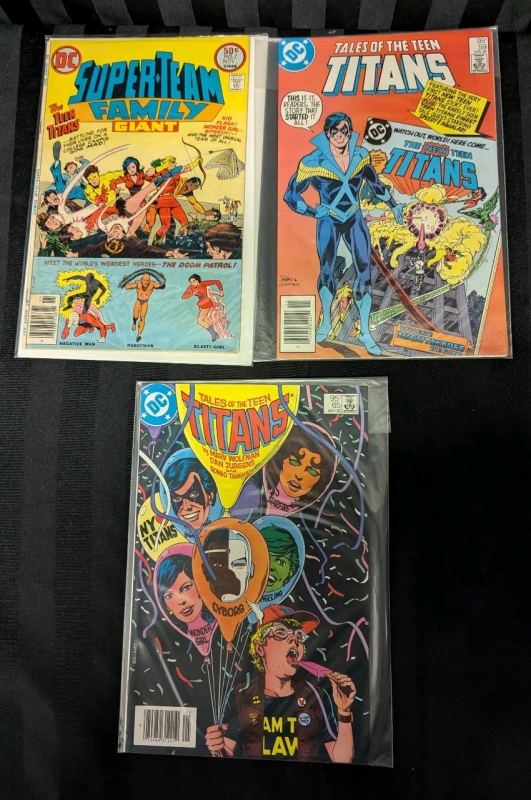 3 Vintage Teen Titan Comics.
