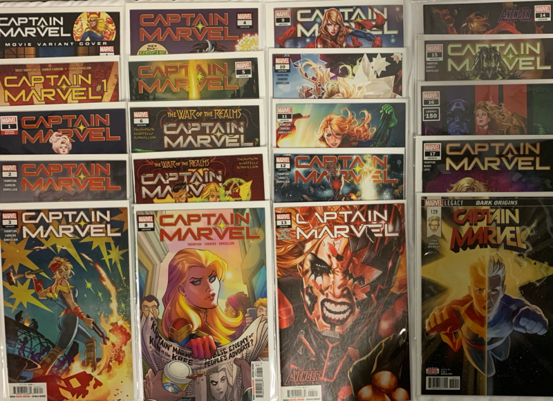 Marvel Comics | Captain Marvel | #1-#17 | #1 with Variant Covers plus #129 | Very Good or Higher Ungraded Condition