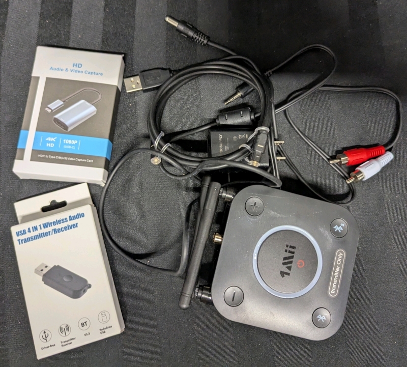 As New Audio Transmitter/Capture Lot. 2 Wireless audio Transmitters & 1 Audio and Video Capture Card.