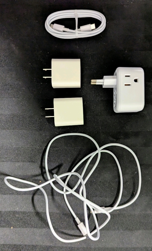 5 New Wall Adaptors + Cables. Cables approximately 70" in Length.
