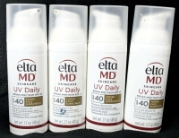 [See Desc] 4&times; ELTA MD UV Daily Broad Spectrum SPF40 Tinted Face Sunscreen, Moisture Boost for Dry & Combination Skin with Hyaluronic Acid + Transparent Zinc Oxide Finish