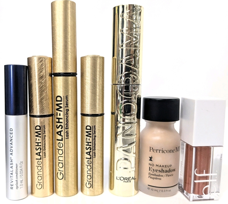 [See Desc] Mascara & Eyelash Products : Revitalash Advanced Eyelash Conditioner, 3&times; Grande Lash MS Enhancing Serum, L'Or&eacute;al Panorama Mascara (Black), Perricone No Makeup Eyeshadow, E.L.F. Liquid Metallic Eyeshadow (Big Dipper)