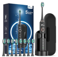 Rtauys M5 Sonic Electric Toothbrush, which is designed for both adults and kids | Includes 2 Sealed Brush Heads and Wall Mount