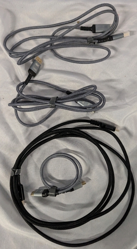 4 New HDMI Cables. Longest Measures over 100"