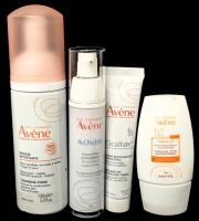 [See Desc] 4pcs AV&Egrave;NE : Cleansing Foam, A-Oxitive Antioxidant Water Cream, Cicalfate+ Restorative Protective Cream & Solaire IV 50SPF Mineral Multi-Defense Fluid Sunscreen, Earliest EXP 11/2025