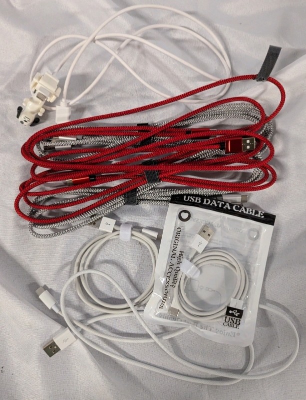 8 As New Usb A to USB C Cables. Longest 76" Long. Humping Dog Cable Tested Working