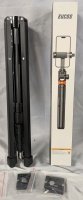 4 New Tripods & Accessories. 1 Aureday 92" Tripod, 1 Eucos 92" Tripod Stand and 2 Frienca Tripod Plates.