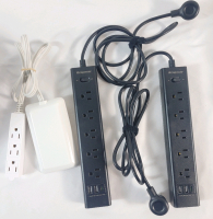 As New Two (2) iEcopower PowerBar w/USB Outlets & Mini PowerBar w/Outlet Faceplate