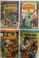 4 Marvel Comics | True Believers #1 - Captain Marvel | All Comics Bagged and Boarded | Very Good or Higher Ungraded Condition