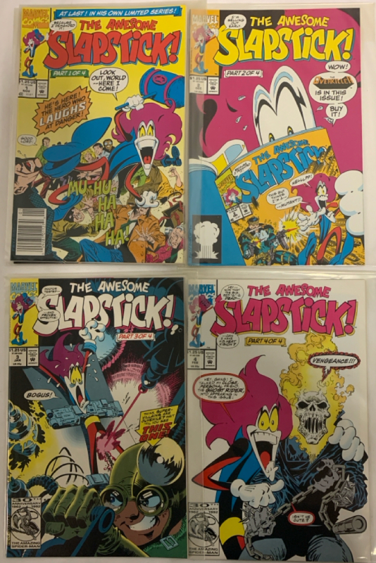5 Marvel Comics | The Awesome Slapstick | #1-4 Complete Run | All Comics Bagged | Very Good or Higher Ungraded Condition