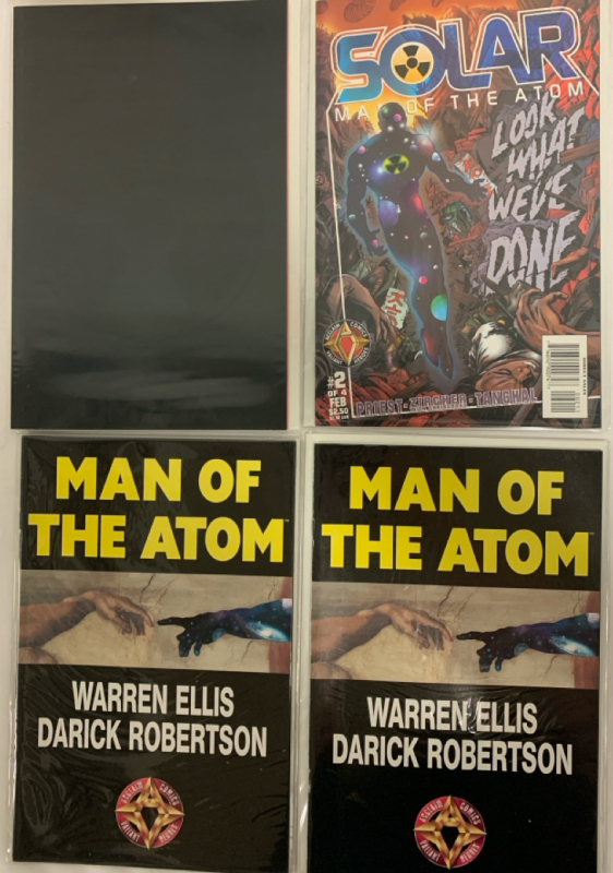 4 Valiant Comics | Solar Man Of the Atom | Alpha & Omega - Black Cover | All Comics Bagged and Boarded | Very Good or Higher Ungraded Condition