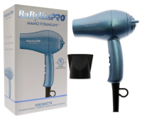 BaByliss Pro Nano Titanium Travel Hair Dryer - As New | Foldable Handle, Dual Voltage