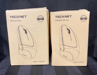 2 As-New Tecknet Ergonomic Wireless Mice, TK-MS007