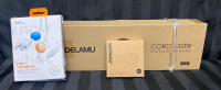 As-New Cable Management Lot: Includes 10x16&rdquo; Delamu Cord Hiders, 9 Joyroom Magnetic Cable Organizers, and 10 Dotz Cord Identifiers