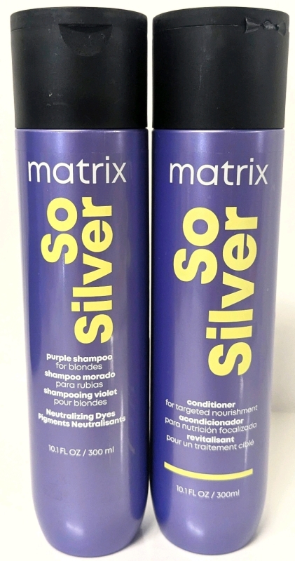 [See Desc] MATRIX So Silver Purple Shampoo for Blondes & Conditioner for Targeted Nourishment
