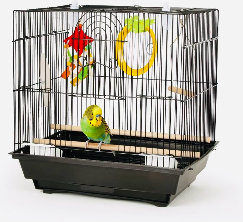New Caitec 355S Starter Kit Bird Cage, Black, Includes 3 Toys - Retails for over $60.00! (See photos for dimensions)