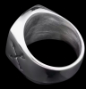 Minimalist Motorcycle Geometric Wrench Size 15 Stainless Steel Wide Band - 2