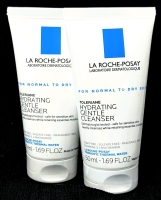2 New Sealed LA ROCHE L-POSAY Toleriane Hydrating Cleanser, 50ml each, BB Dates 08/2025 & 01/2026