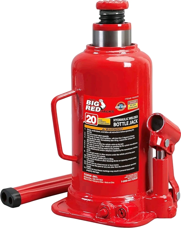 New Torin T92003B Big Red Hydraulic Welded Bottle Jack, 20 Ton Capacity Retails for $91