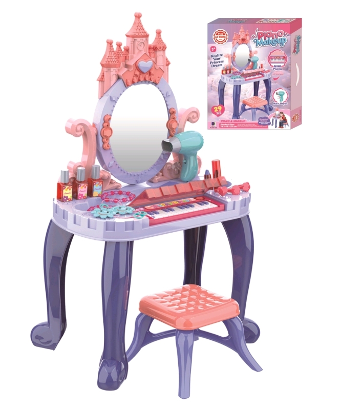 As New Kid's Play at Home Mini Piano Makeup Vanity For Ages 3+