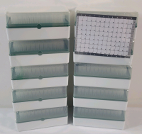 New - Simport Scientific T100-4G BIOtube Rack & Storage Box w/12 Strips of 8 Tubes , Sterile . Green . Sealed . Retail $120