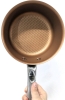 New AYESHA Home Collection Hard-Anodized Aluminum Nonstick Cookware : 1.9L Covered Saucepan, For All Cooktops - 2