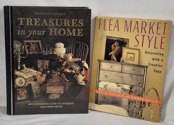 Vintage Reader's Digest Antiques Price Guide & Fleamarket Style Decorating Hardcover Books