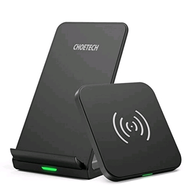 New in Box 1CHOETECH MIX00087 (T524S+T511S) Qi 10W/7.5W Fast Wireless Charging Stand and Pad Combo