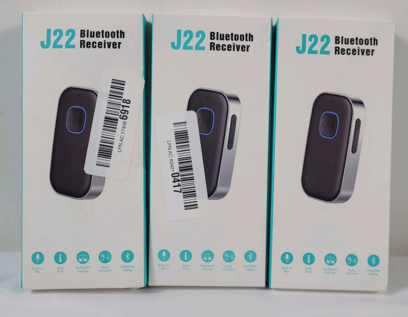 Three (3) As New J22 Bluetooth Receivers