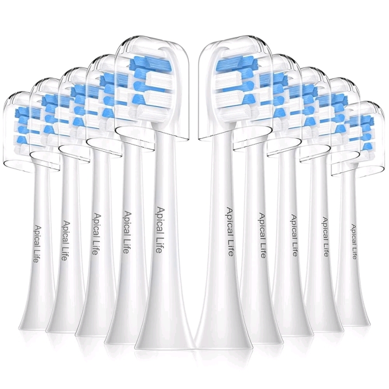 10pc New Apical Life Replacement Toothbrush Heads Compatible with Philips Sonicare +