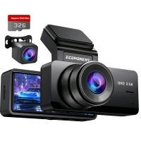 As New - Ecomoment Dash Cam Front and Rear Camera: 2.5K+1080P Dual Dash Camra for Cars, Ecomoment S70 Car Camera with Full IPS Screen, 170&deg; Wide Angle, Night Vision, G-Sensor, 24H Parking Monitor, 32GB SD Card Included