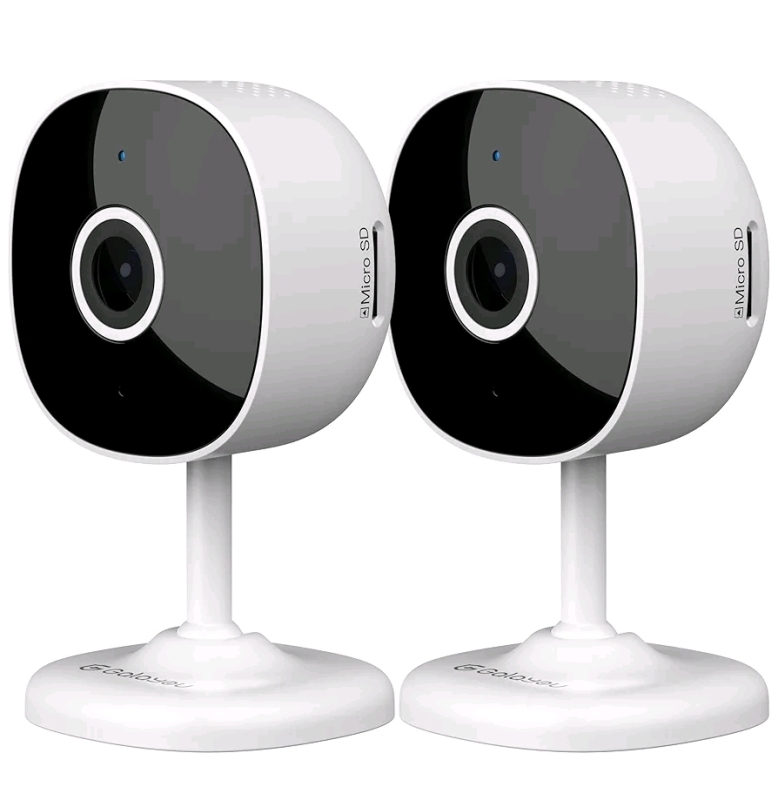 As New - Galayou Indoor Home Security Cameras - 2K WiFi Surveillance Camera with Two-Way Audio for Baby/Pet/Dog/Nanny, Smart Siren with Phone App, SD/Cloud Storage, Works with Alexa & Google Home G7-2PACK