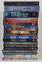 19 DVD Copies of 2000's Movies and TV Shows, Including The Lord of The Rings Trilogy, CSI Complete Seasons, Law & Order: Criminal Intent, Spider-Man (Featuring Tobey Maguire) and Plenty more