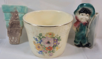 Vintage Ceramic Wall Pockets & Planter Pot - Royal Cosplay, Wade Heath & Genuine Hostess Ovenware