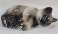 Adorable Ceramic Cat Figure - Made in Portugal