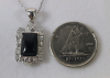 Sterling Silver Black Onyx and CZ Pendant with Sterling Silver Chain, Retail $200.00. - 4